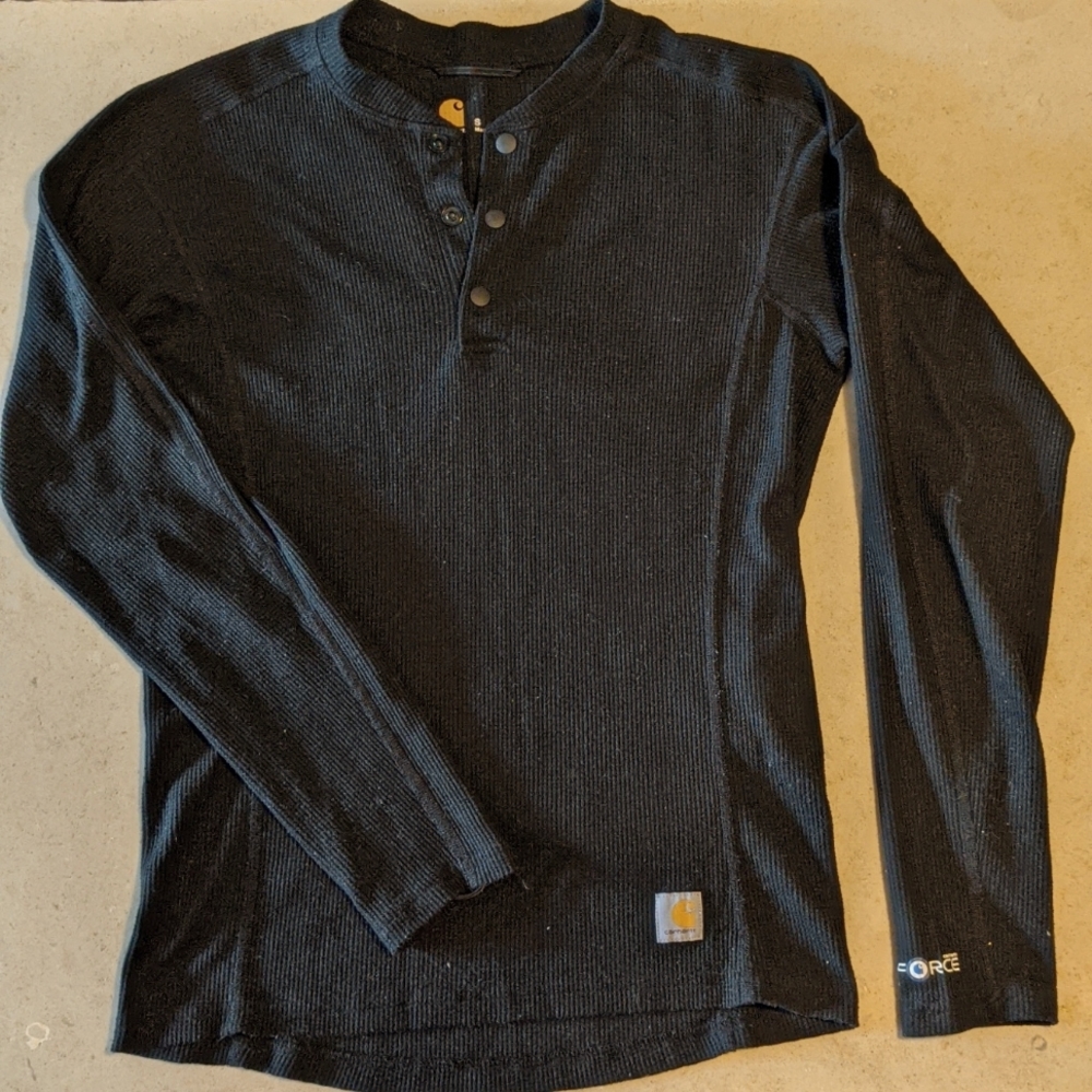 Carhartt Women's Force Snap Henley Thermal Long Sleeve Shirt